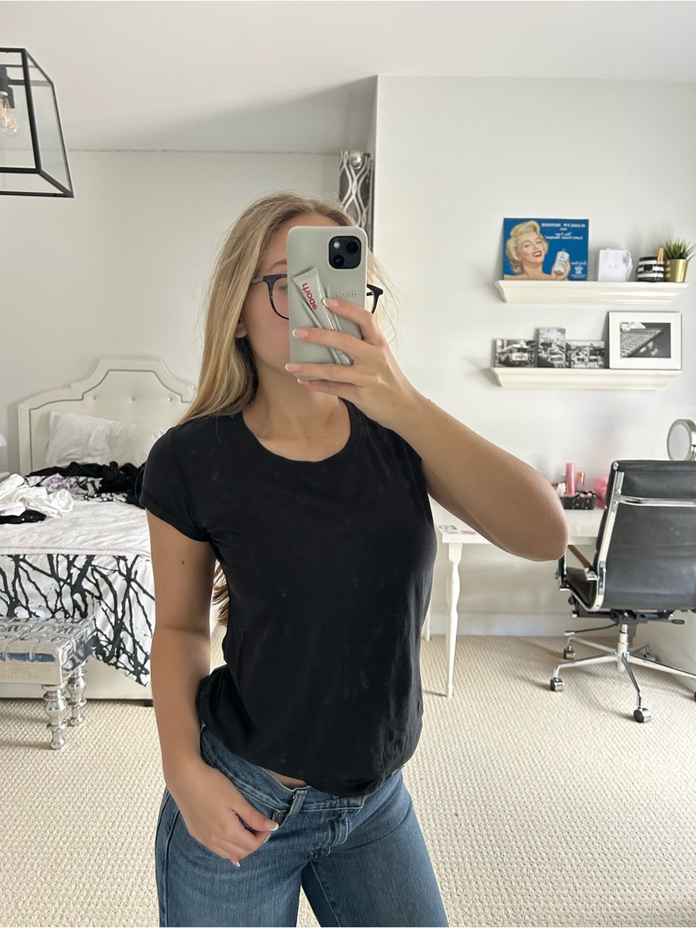 LULULEMON Classic Black Crewneck Tee - Women's Short Sleeve Top